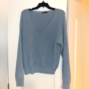 Zara Light Blue Fuzzy Sweater